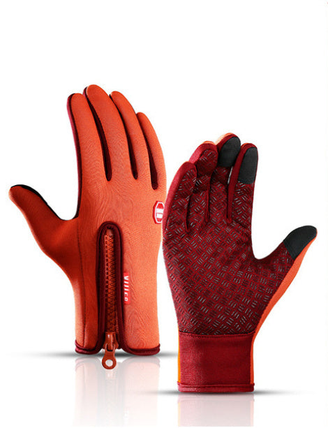 Winter Touchscreen Waterproof Gloves – Fleece Lined for Motorcycle & Sports