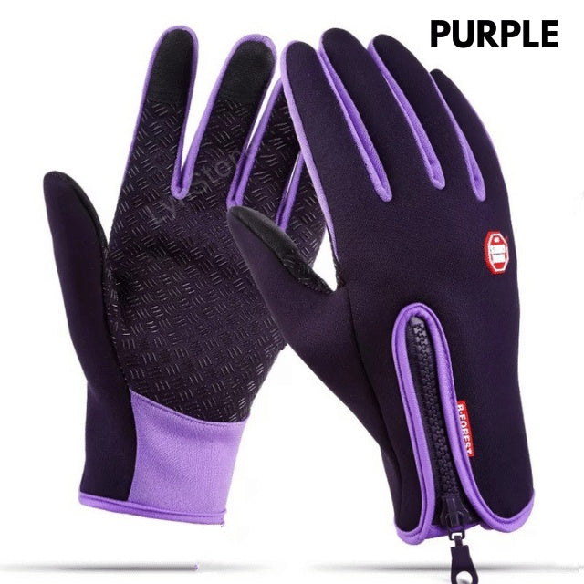 Winter Touchscreen Waterproof Gloves – Fleece Lined for Motorcycle & Sports