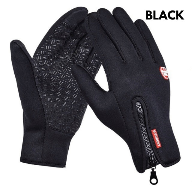 Winter Touchscreen Waterproof Gloves – Fleece Lined for Motorcycle & Sports
