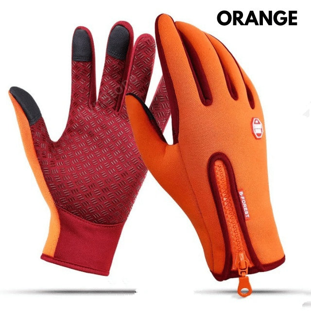 Winter Touchscreen Waterproof Gloves – Fleece Lined for Motorcycle & Sports