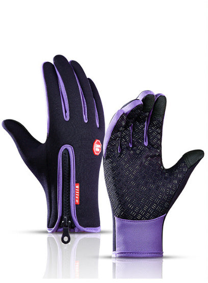 Winter Touchscreen Waterproof Gloves – Fleece Lined for Motorcycle & Sports
