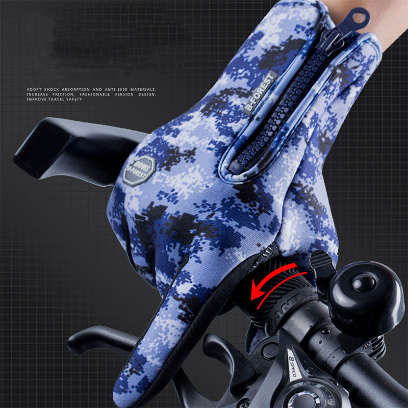 Winter Touchscreen Waterproof Gloves – Fleece Lined for Motorcycle & Sports