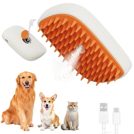 Purrfect Steam Brush – USB Rechargeable Groom & Massage