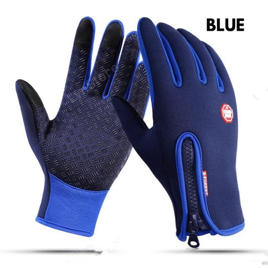 Winter Touchscreen Waterproof Gloves – Fleece Lined for Motorcycle & Sports