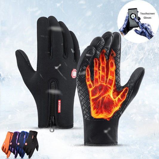 Winter Touchscreen Waterproof Gloves – Fleece Lined for Motorcycle & Sports