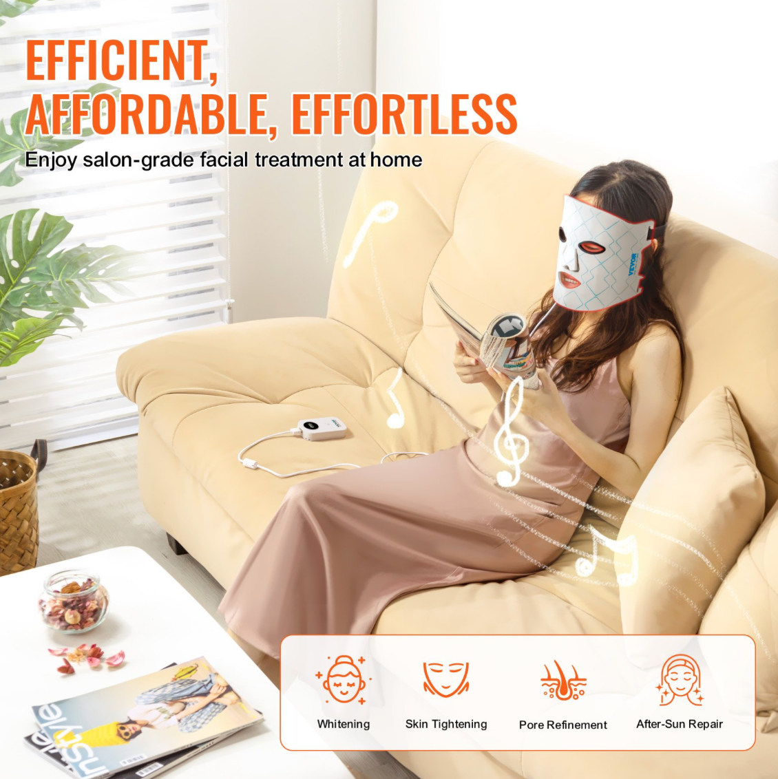 GlowWave™ LED Therapy Mask – 7 Colors + Deep Red 850nm