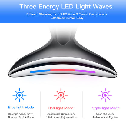 LiftGlow™ EMS Face & Neck Sculptor – LED Therapy + Double Chin Reducer