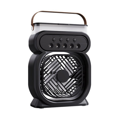 3-in-1 Portable Air Cooler & Humidifier Fan | LED Night Light, 3 Speeds